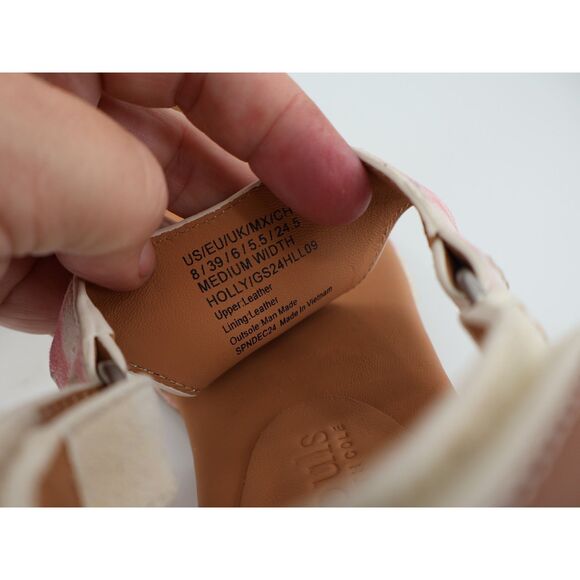 Gentle Souls Holly Sandals Womens Size 8 Thong Floral Leather Block Heel Comfy - Picture 10 of 11